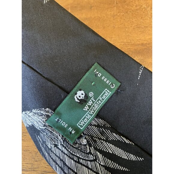 World Wildlife Fund (WWF) Men’s Necktie 56" Length 4" Width Eagles 100% Silk - Picture 2 of 5